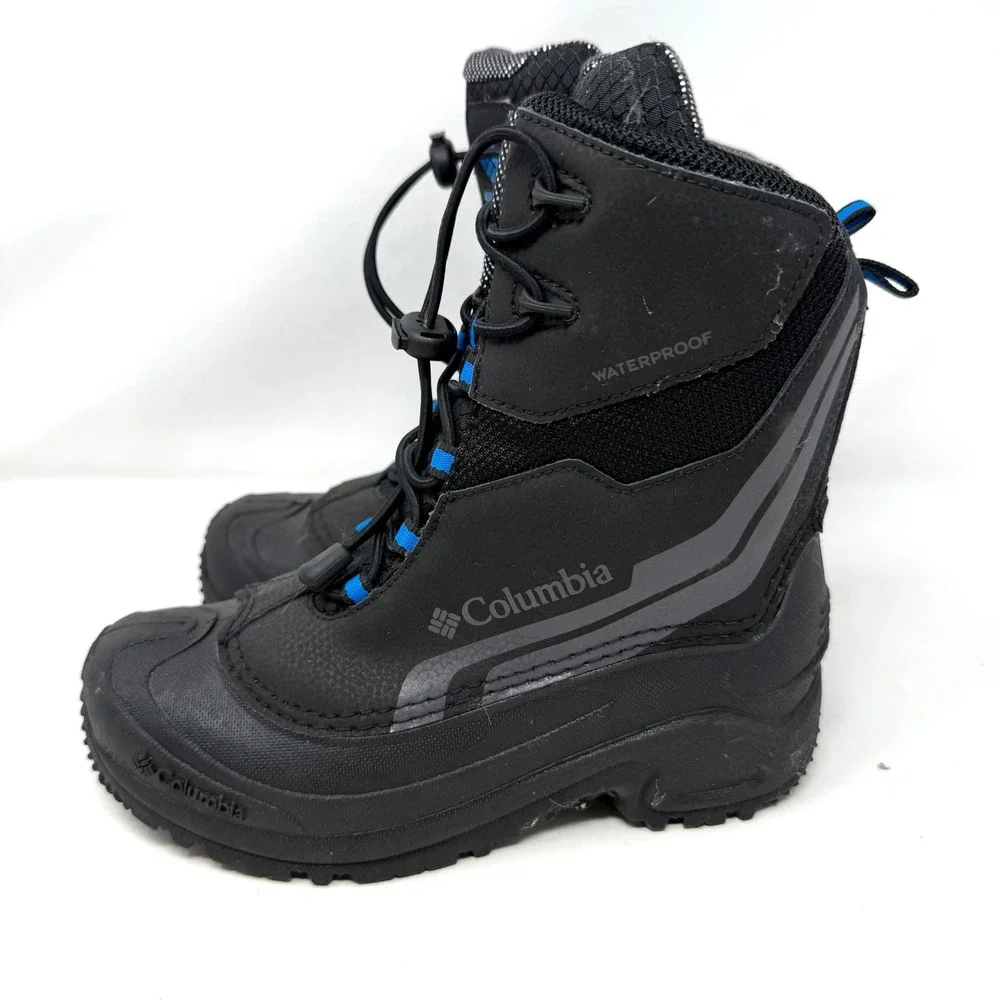 Columbia Kids Rope Tow Kruser 2 Waterproof 400g Snow Boots Black Blue Size 5